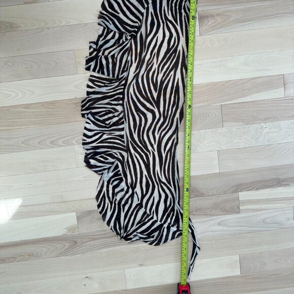 Zebra Print Mesh Swim Cover-Up Skirt – Stretchy & Flowy - Picture 8 of 8